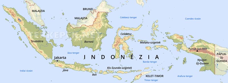 Indonézia térkép